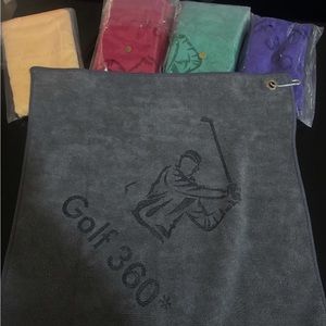 Golf360Degrees golf bag towel 
Pick a color or you will receive a random